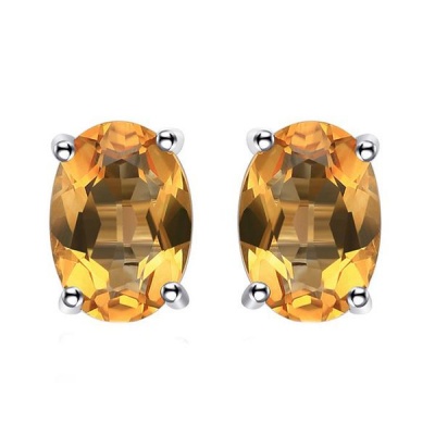 Photo of Citrine Solitaire Earrings