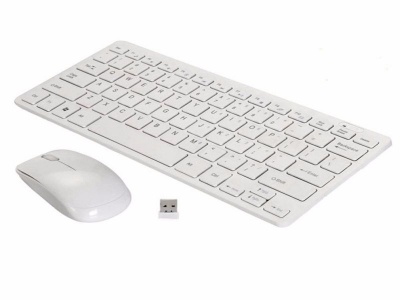 Photo of Mini Keyboard and Mouse Combo Mini Wireless Keyboard and Mouse Combo -White