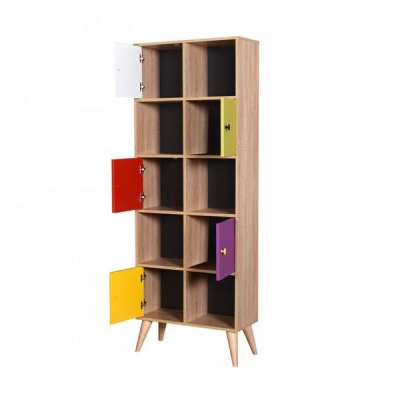 Photo of Adore Rainbow Young Room 10 Shelves 5 Doors Bookcase 5 year Warranty
