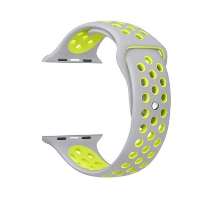Photo of Apple GoVogue Active Silicon Watch Band - Silver & Yellow