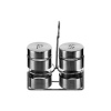 Regent Salt & Pepper Glass Shakers With Metal Coating On Stand 2 Piece 85ml Photo