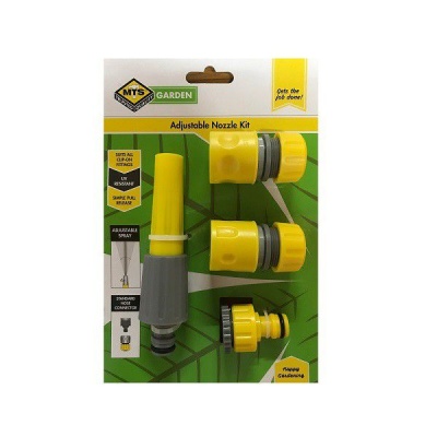 MTS Hose Pipe Fittings and Nozzle Set 4 Piece