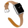 Apple GoVogue Classic Leather Slim Design Watch Strap - Mocha Photo