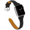 Apple GoVogue Classic Leather Slim Design Watch Strap - Black Photo
