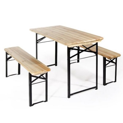 Verdelook Foldable Garden Table And Bench Set