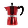 Regent 6Cup Red & Silver Aluminium Coffee Maker Photo