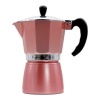 Regent 6Cup Rose Gold & Silver Aluminium Coffee Maker Photo