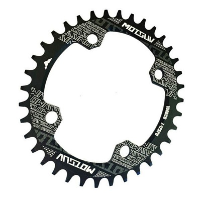 Photo of MOTSUV Oval Narrow Wide Chainring 104BCD - Black 32T