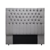 Kate Deep Button Headboard - Velvet Grey Photo
