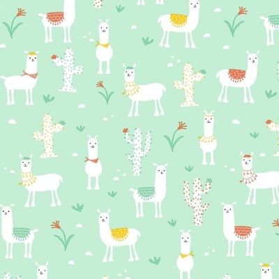 Photo of Gift Wrapping Paper 5m Roll - Nile Green Llama