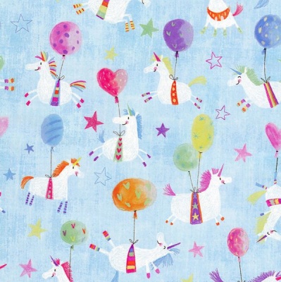 Photo of Gift Wrapping Paper 5m Roll - Unicorns with Balloons