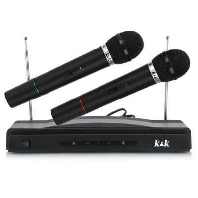 Photo of Professional Karaoke Dual Wireless Handheld Microphone System