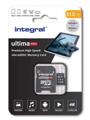 Photo of Integral UltimaPro Micro SDXC 512GB V30 UHS-I U3