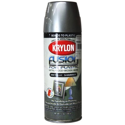 Photo of Krylon Plastic Paint Metallic Nickle 473ml