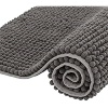 Wonder Towel Chenille Microfibre Bathroom Bath Mat Quick Dry Charcoal Grey Photo