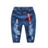 Boutique Style Distressed Jeans - Blue Photo