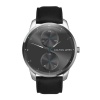 Colton James Aviator Charcoal Sapphire Watch - Black Leather Photo