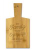 Bamboo Serving Board - Our family rules: Enjoy life and be happy Photo