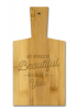 Bamboo Serving Board - My World is beautiful because of you Photo
