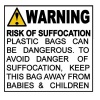 Warning Vynil Stickers for Plastic Bags Photo
