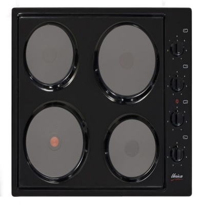 Photo of Univa Appliances Univa 4 Solid Plate Hob With Control Panel - U156B - Black