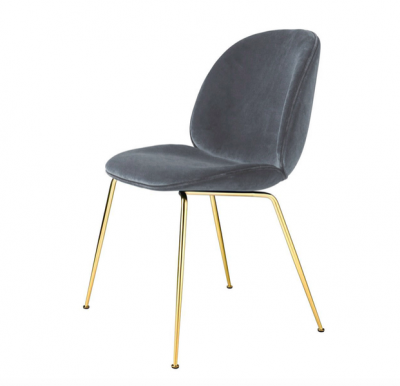 Photo of Bespoke & Co Velvet Beetle Chair - Dark Grey