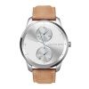 Colton James Aviator Charcoal Sapphire Watch - Sandstone Leather Photo