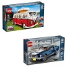 LEGO CREATOR EXPERT Ford Mustang & VW Camper Van Bundle -10220 /10265 Photo