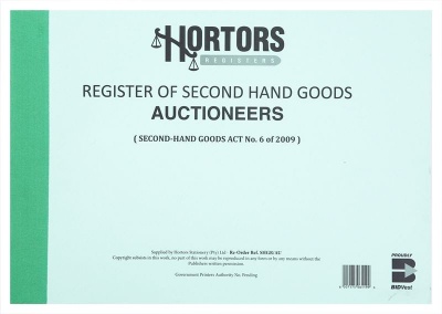 Photo of HORTORS - Registers Second Hand Goods Register -Auctioneers