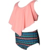 Iconix Mom Peach and Blue Tribal Two-piece Bikini Photo