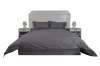 Dreyer Polycotton Percale 200TC Oxford Duvet Cover Set - Grey Photo