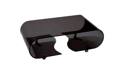 Photo of Oval Ended Trendy Dark Glass Coffee Table