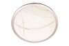 Satin Chrome Ceiling Fitting with Patterned White Glass Photo