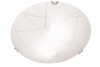 Photo of Bright Star Lighting Line Patterned Alabaster Glass Ceiling Fitting With Chrome Clips Photo of Bright Star Lighting Line Patterned Alabaster Glass Ceiling Fitting With Chrome Clips
