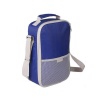 Blue Wine Bag with Silver Trim and Shoulder Strap Photo