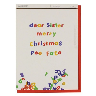 Photo of Poo Face Sister Christmas Card