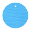 Double-sided Honeycomb Design Heat Resistant Silicone Placemat - Blue Photo