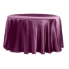 Satin Round Tablecloth 3.4m - Plum Photo