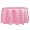 Satin Round Tablecloth 3.4m - Pink Photo