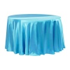 Satin Round Tablecloth 3.4m - Blue Photo
