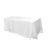Satin Rectangular Tablecloth 3.3 x 2.3m - White Photo