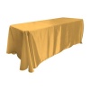 Satin Rectangular Tablecloth 3.3 x 2.3m - Gold Photo