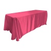 Satin Rectangular Tablecloth 3.3 x 2.3m - Fuchsia Photo