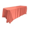 Satin Rectangular Tablecloth 3.3 x 2.3m - Coral Photo