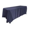 Satin Rectangular Tablecloth 3.3 x 2.3m - Navy Blue Photo