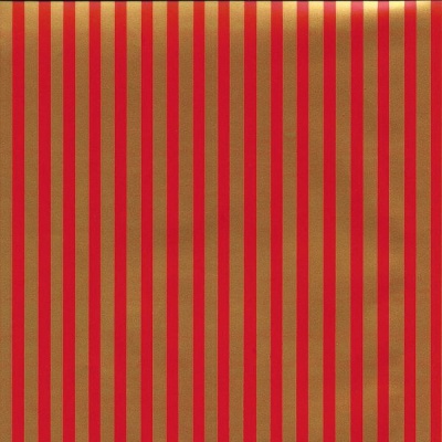 Photo of Gift Wrapping Paper 5m Roll - Thin Red & Gold Stripe