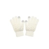 Quiz Ladies Cream Diamante Detail Touchscreen Gloves - Cream Photo