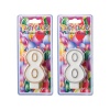 Bulk Pack x 2 Large Birthday Candle In Silver Or Gold Number 8 Photo