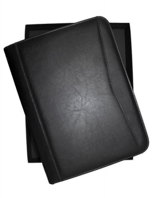 Photo of Mosslio Mossilo SK-PF4610 Faux Leather Business Folder/Organiser/Portfolio - Black