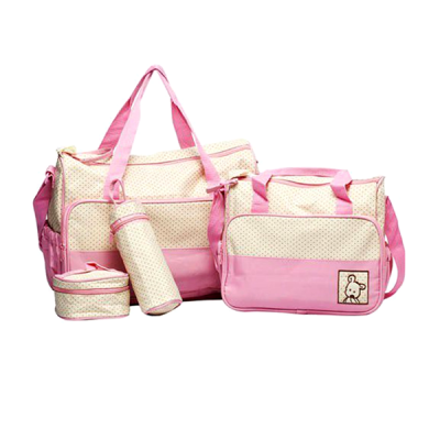 Photo of 5" 1 Multi - Functional Baby Diaper Handbag Set-Pink